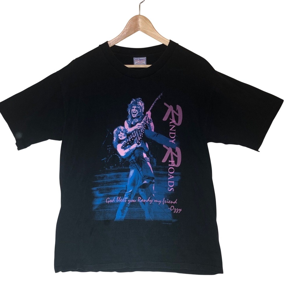 Ozzy Osbourne Randy Rhoads Tribute Tshirt large vintage 1987 single stitch EUC